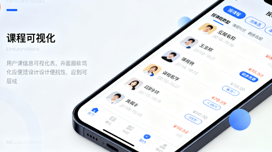 课程预约小程序开发 功能优势